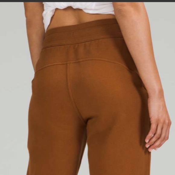 Lululemon Scuba High Rise Jogger Copper Brown Sz 10 French Terry - Picture 9 of 14